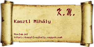 Kasztl Mihály névjegykártya