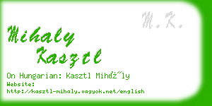 mihaly kasztl business card